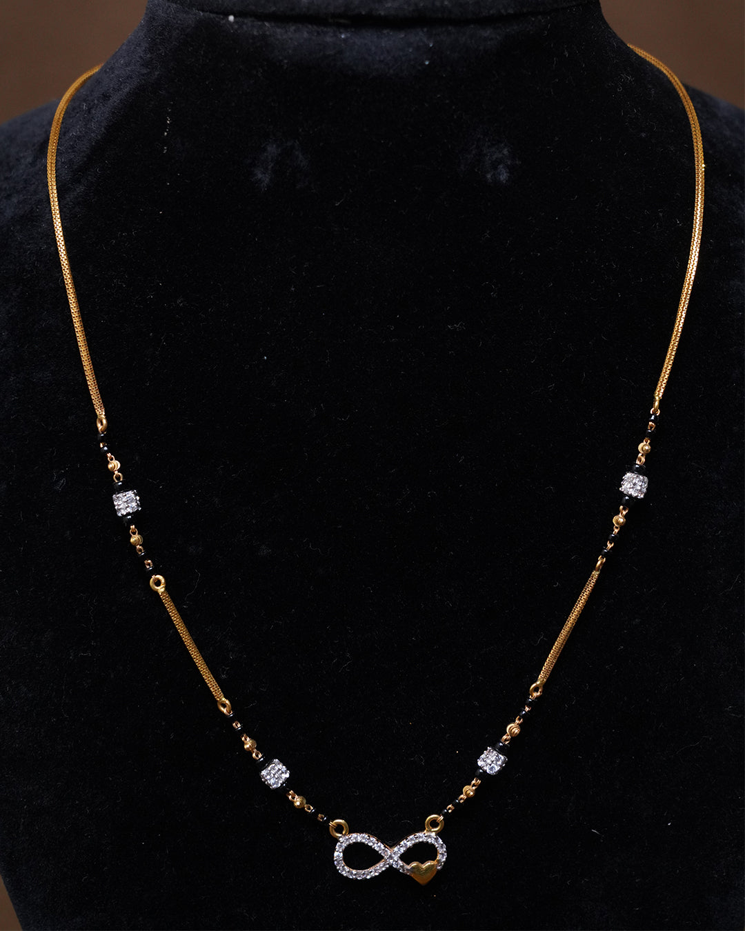 Diamond Infinity Mangalsutra Necklace in Gold