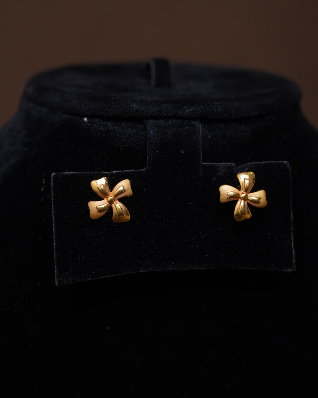 Gold Cross Stud Earrings