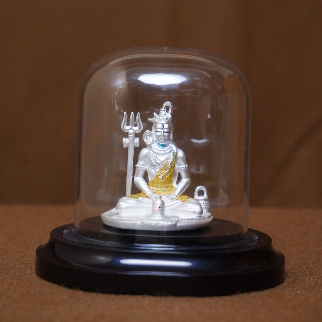 Lord Shiva Idol – Meditative Mahadev Statue with Trishul (3 Inch)