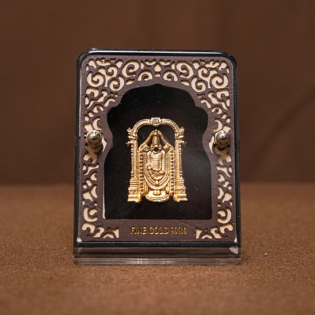 Tirupati Balaji Gold Bar Frame (3 x 2 Inch)