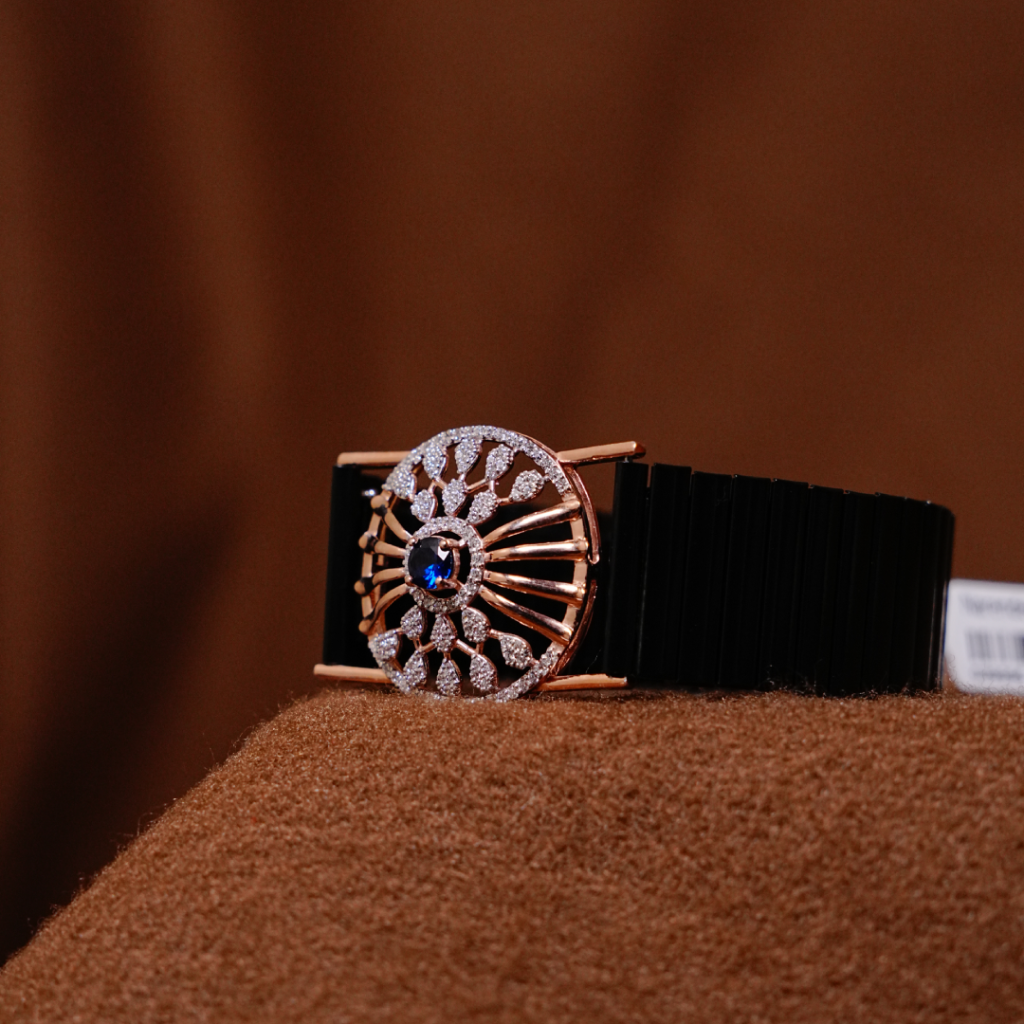 Rose Gold Crystal Stretch Waist Belt for Women (79M)