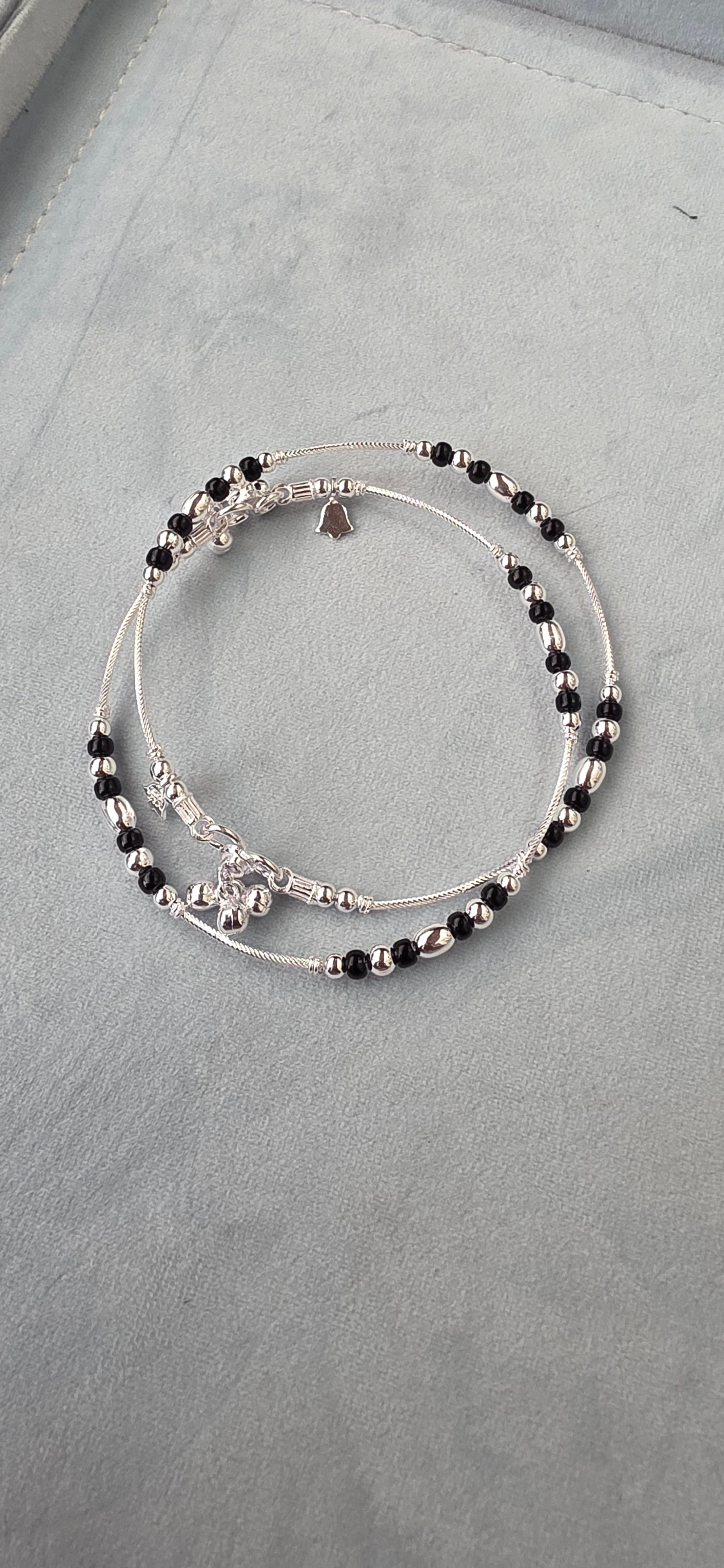 Silver kada payal
